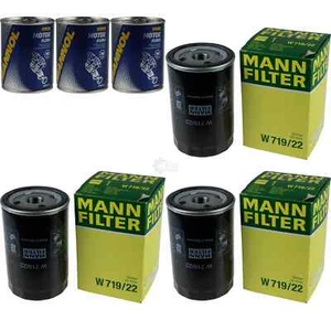 3x Original MANN Ölfilter W 719/22 + 3x SCT Motor Flush Motorspülung - Bild 1 von 6