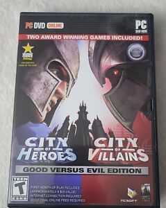 2 Game Lot City Of Heroes Architect Edition, City Of Villains Good Verses Evil