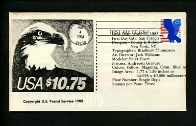 Ranto Cachet US FDC #2598 on 2122 US Eagle postage 1994 - Image 1 of 2