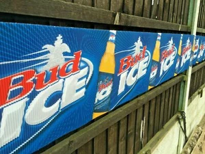 BUD ICE BANNER BUNTING PARTY BEER BAR PUB SIGN Budweiser - Picture 1 of 5