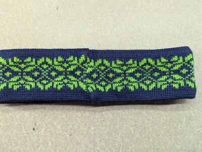 Diadema de esquí Adidas vintage unisex OS mezcla de lana isla justa verde azul retro Foto 1 de 4