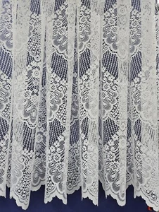 White Net Curtains With Slot / Rod Top Sold By The Metre Quality Net Curtain - Picture 1 of 2