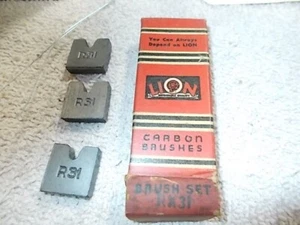 LION Rx31 CARBON BRUSHES, 3 PER BOX,  E-102 - Picture 1 of 4