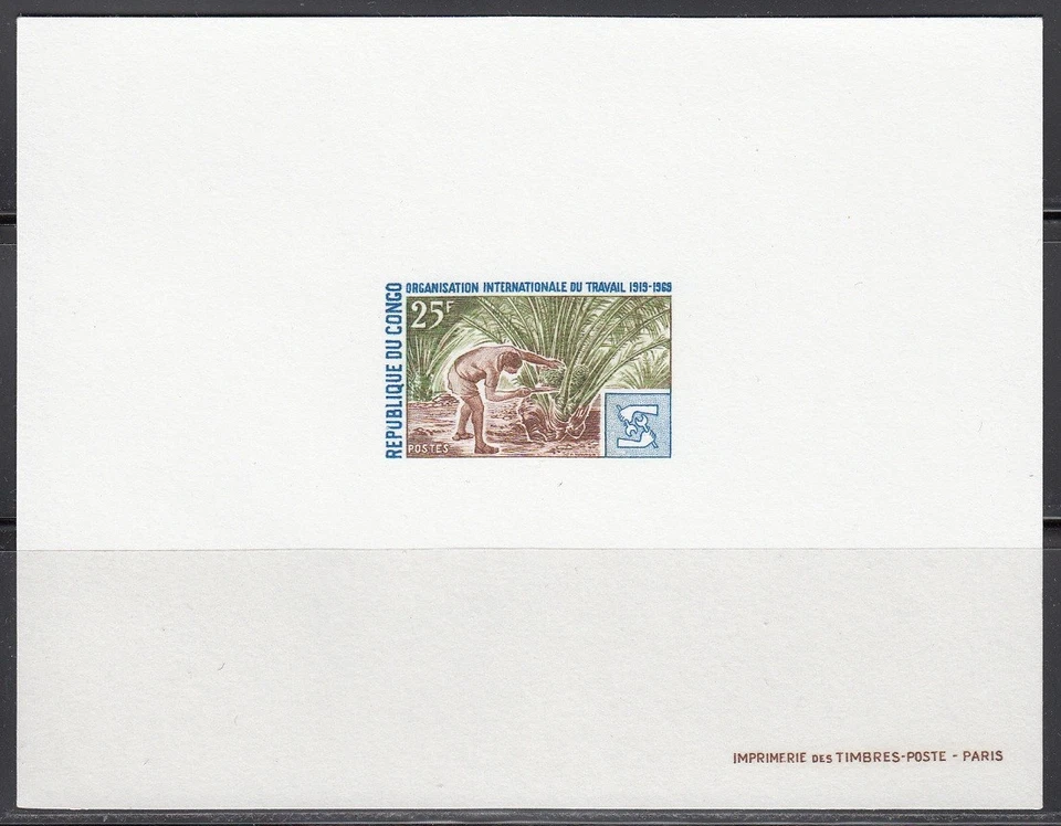 Congo Sc198 ILO 50th Anniversary, Pineapple Harvest, Deluxe Proof - Image 1 of 1