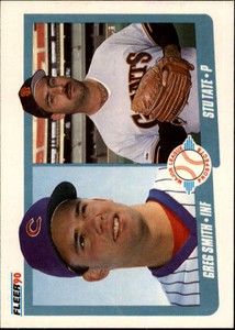 1990 Fleer Baseball #643 Greg Smith RC/Stu Tate RC
