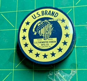 U.S. Nastro macchina da scrivere marca Stars & Shield grafica latta Philadelphia PA - Foto 1 di 3