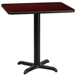 Bowery Hill 24" x 30" Restarant Dining Table in Black and Mahogany - Picture 1 of 2