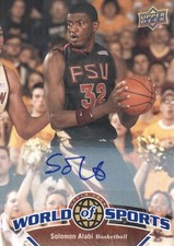 2010 Upper Deck World of Sports Autograph #33 Solomon Alabi AUTO Florida State