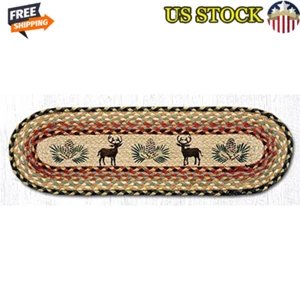8.25" X 27" Oval Printed Braided Stair Treads Durable Non Slips Indoor Set of 13 - Picture 1 of 2