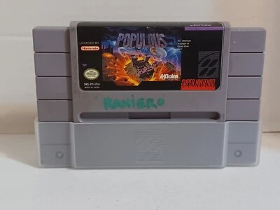 Cartucho Videojuego Original SNES Super Nintendo POPULOSO Probado Funcionando Foto 1 de 4
