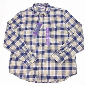 NWT Lucky Brand Mens 2XL Multicolor Plaid Flannel Double Pocket Shirt Cotton - Picture 1 of 8