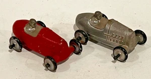 Two Barclay Die Cast Metal Midget Racer Carsw/Metal Wheels + Driver -great paint - Picture 1 of 3