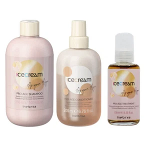 INEBRYA Kit Ice Cream Argan Age Shampoo 300ml + Condit 200ml + Oil 100ml - Imagen 1 de 1