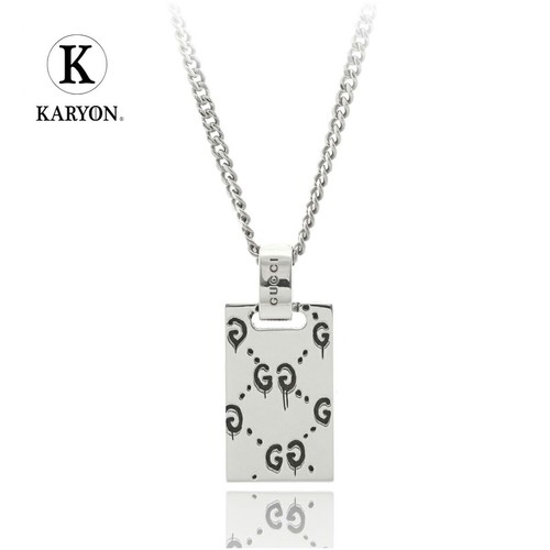 Y0716 Collana Gucci Fantasma Argento Teschio 55cm Donna Ragazza Gioielli Usata