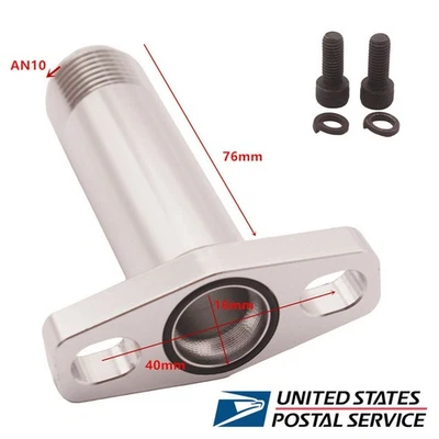 Brida de retorno de drenaje de aceite de aluminio para rodamiento de bolas Garrett GT28 GT30 GT35 10AN Foto 1 de 4