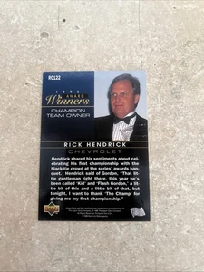 1996 Upper Deck Road to the Cup Rick Hendrick #RC122 HOF - Picture 1 of 2