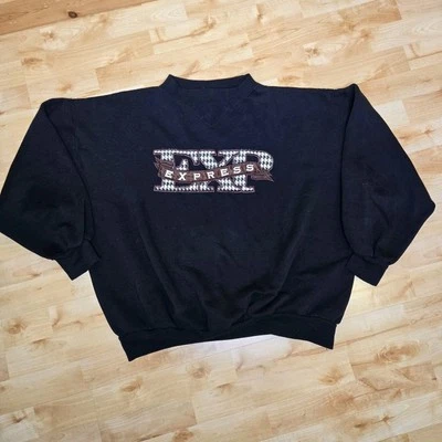 Sudadera Vintage Express Athletique Adulto Talla L Calce Cuadrado Años 90 Pata de Gallo Crew  Foto 1 de 4