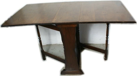 Antique Mission Arts Crafts British Cottage Apartment Drop Leaf Gate Leg Table Cover