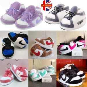 Warm Slippers Indoor Unisex Sneaker Cotton Funny Sneakers Home Slippers Winter - Picture 1 of 19
