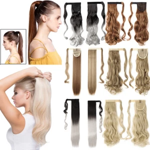 DE Dick Haarteil Zopf Pferdeschwanz Haarverlängerung Extensions Wrap on Ponytail - Bild 1 von 26