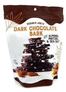 Trader Joe's - Dark Chocolate Bark with Almonds Pretzels and Sea Salt 10 oz - Picture 1 of 2