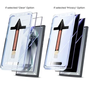 Paquete de 2 protectores de pantalla de vidrio mágicos alineación automática Samsung Galaxy S25 Ultra S25+ - Imagen 1 de 19