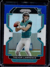 2021 Prizm Trevor Lawrence Red White Blue Prizm Rookie Card RC #331 Jaguars