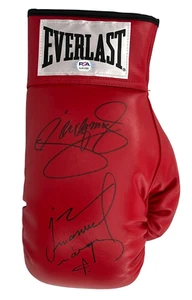 Manny Pacquiao AND Juan Manuel Marquez Signed Red RH Leather Boxing Glove PSA - Picture 1 of 3
