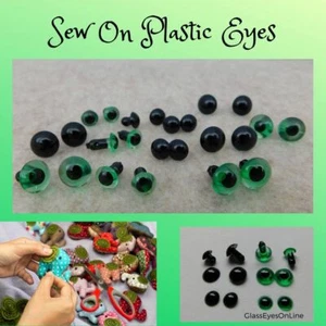 6 PAIR SEW ON Eyes 6mm or 8mm Doll Teddy Bear, Needle Felting, Sewing SORP3 - Picture 1 of 10