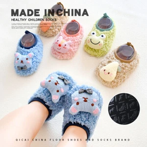 Toddler Infant Kids Baby Warm Shoes Boys Girls Cartoon Floor Anti-silp Slippers - Picture 1 of 32