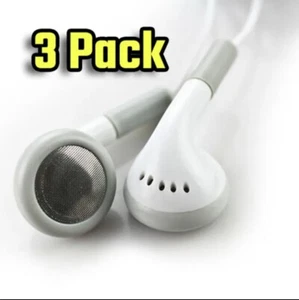 Earbuds Stereo White In-Ear Wired Earbuds / Earphones Pack Of 3 - Picture 1 of 6