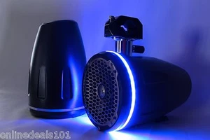 2pc LED Speaker Rings Rockford Fosgate Marine PM282 and PM282B-Wake Drilled 8" - Picture 1 of 4
