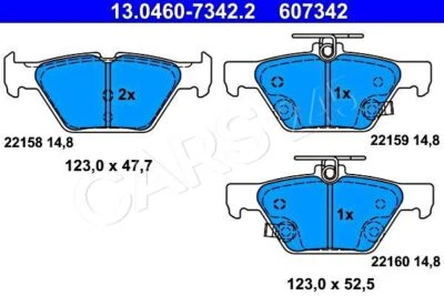 ATE Disc Brake Pad Set For SUBARU Forester Impreza Legacy VI Xv 14- 26696AL000 - Image 1 of 4