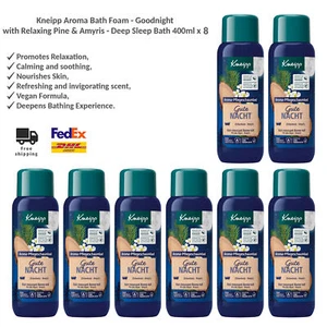 Kneipp Goodnight Vegan Bath Foam with Calming Pine Extract - Deep Sleep 8x400ml - Picture 1 of 3