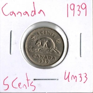 Coin Canada 5 Cents 1939 KM33 - Imagen 1 de 1