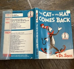 Vintage Dr. Seuss 1st Ed 1958 The Cat in the Hat Comes Back w/Dust Jacket 9/10! - Picture 1 of 18