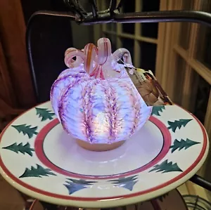 MOTHER'S DAY LUKE ADAMS SQUAT PINK PURPLE GLASS PUMPKIN‼️FREE SAME DAY SHIP - Picture 1 of 9