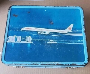 NATIONAL AIRLINES Airlines WERBUNG Metall Brotdose OHNE Thermoskanne              - Bild 1 von 8