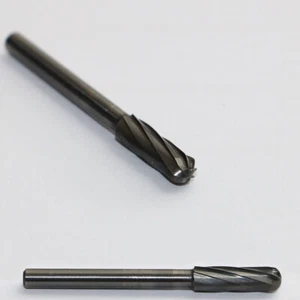 VHM Cut Pin Ø 4 Shaft 3mm Cylindrical Cutter Sinker Deburring Rotary Burs 72R - Picture 1 of 1