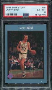 PSA 6 EX MINT 1991 TUFF STUFF LARRY BIRD #16 CELTICS 38746 B215 - Picture 1 of 1