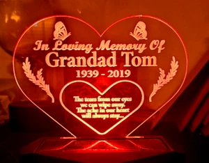 Memorial Garden Solar LED Light Grave side Mum Dad Remembrance keepsake gift - Picture 1 of 7
