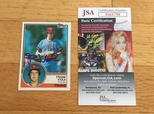 Frank Viola Twins Mets Signed Autograph 1983 Topps Rookie Baseball Card JSA COA - Picture 1 of 3