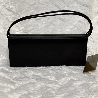  Cartera de mano vintage La Regale pequeña caja negra cierre magnético 7,5 pulgadas X 1,25 pulgadas Foto 1 de 4