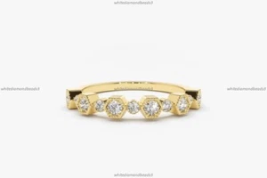 14k Yellow Gold Diamond Statement Engagement Engagement Diamond Ring For Women - Picture 1 of 6