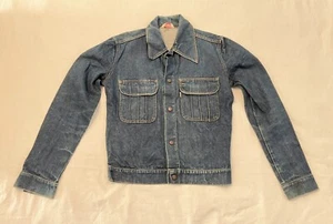 ORIGINAL VINTAGE 60s-70s Big E Levis Denim Jacket white tab SIZE M 12-14 38" - Picture 1 of 12