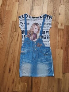 Rare!! Vintage Y2k 00s Lizzy Mcguire Hilary Duff Mini T-shirt Golya Dress Small - Picture 1 of 7