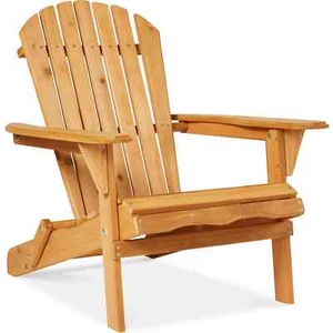 Best Choice Products Outdoor Adirondack Wood Chair Foldable Patio Lawn Deck - Picture 1 of 7