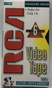 Blank Standard Grade 6-Hour VHS Empty VCR Video Tape - New Sealed RCA - Picture 1 of 2