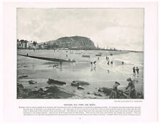 Hastings Old Town And Beach Sussex Antique Picture Print 1900 SAS#217