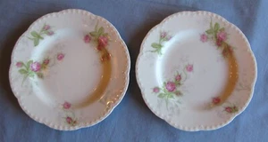 2 Johnson Brothers JB908 Roses Moss Rosebud Luncheon Plates 8" Scalloped GUC - Picture 1 of 12